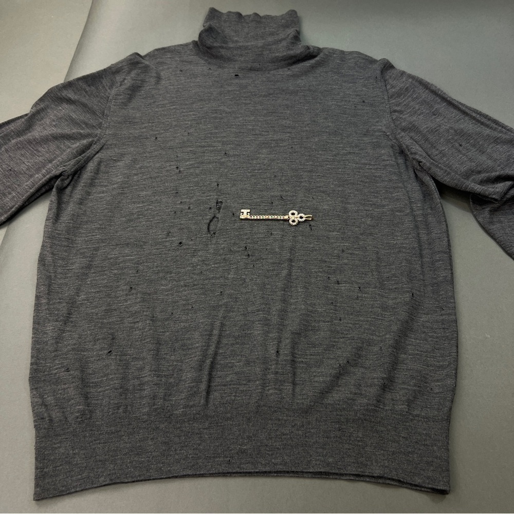 Cruciani for Carioca Extra Fine Wool Turtleneck Made in Italy - Picture 4 of 8